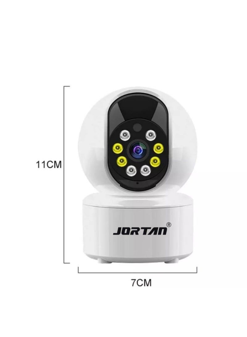 Jortan 1080P Intelligent Wi-Fi Cradle Head Indoor Camera, Baby Monitoring, IR and Color Night Vision, Two- Way Talking, Motion Detection, Motion Tracking, 360°/90° PTZ control Indoor Security Camera