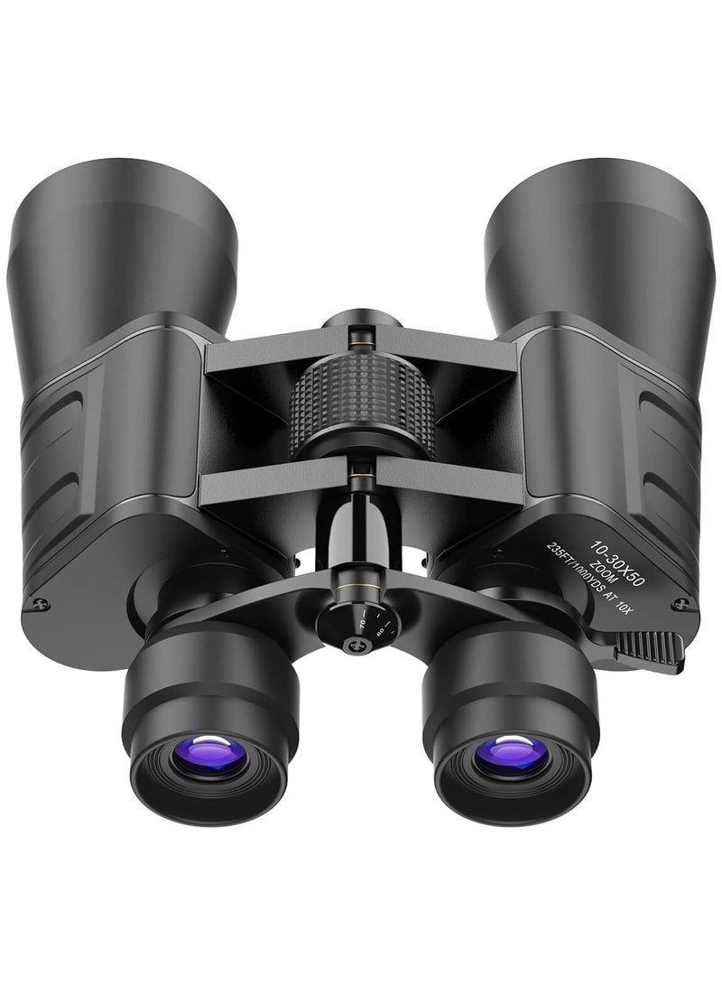 Binoculars 10-30 x 50 Zoom Optical Binoculars for Adults and Children
