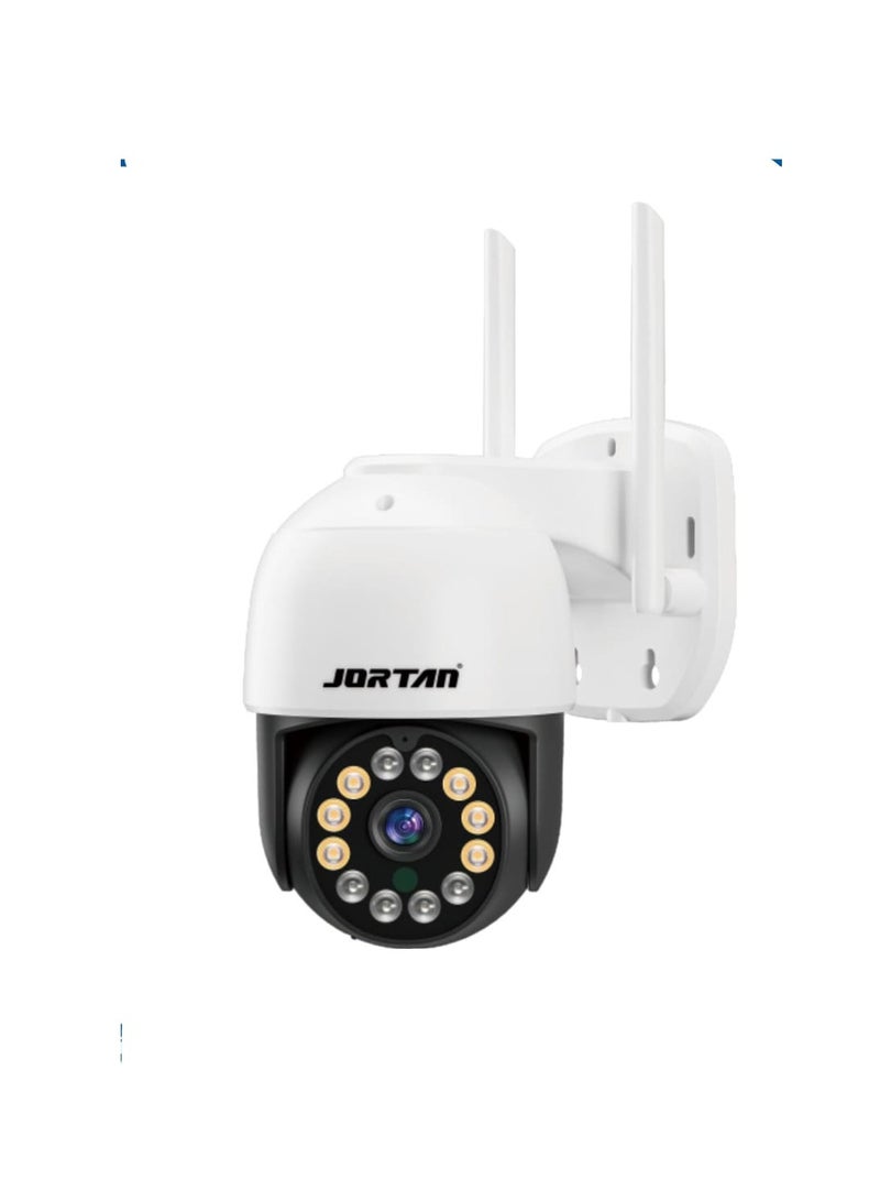 Jortan 1080P Wi-Fi PTZ Indoor Outdoor Camera, Motion Detection, Full Color Night Vision, Two-Way Audio, IP66 Waterproof, 24/7 Recording, PTZ Control Wi-Fi Camera