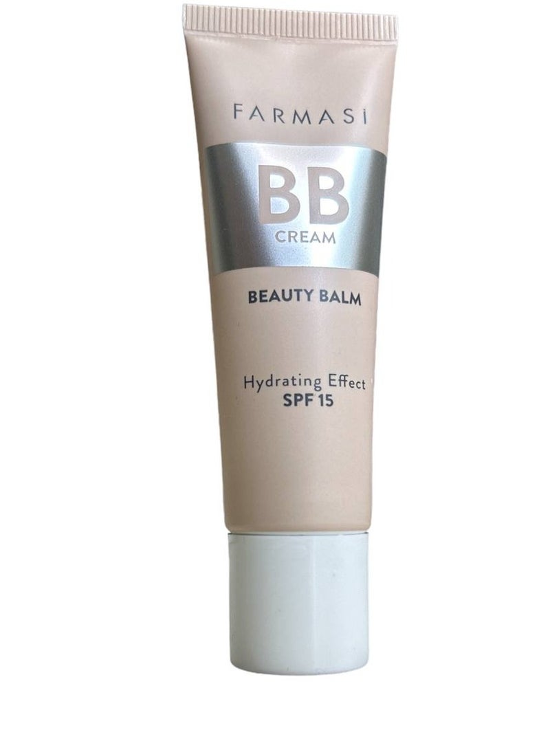 FARMASI Makeup BB Cream Beauty Balm, Full Coverage Foundation, Hydrating, Concealing, Sun Protection Formula,Moisturizer BB Face Cream with Spf 15 for All Skin Type,1 Fl oz (03 MEDIUM, 30 ml)