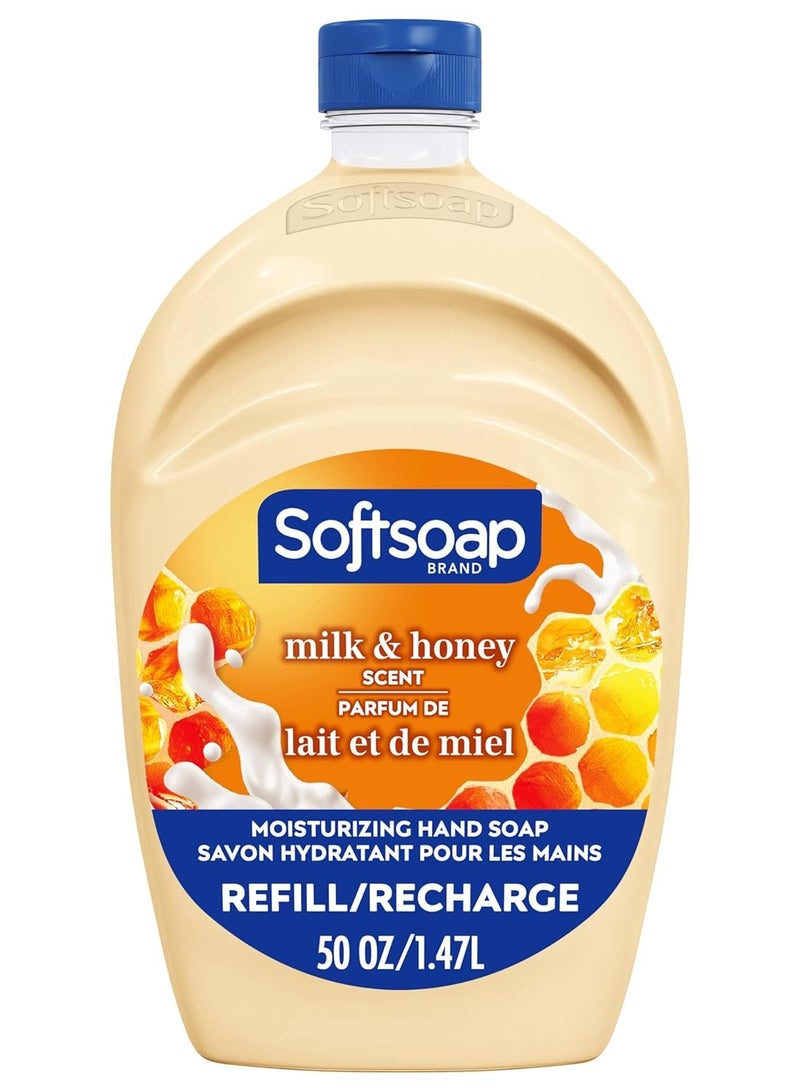 Softsoap Milk & Honey Scented, Liquid Hand Soap Refill, 50 Ounce