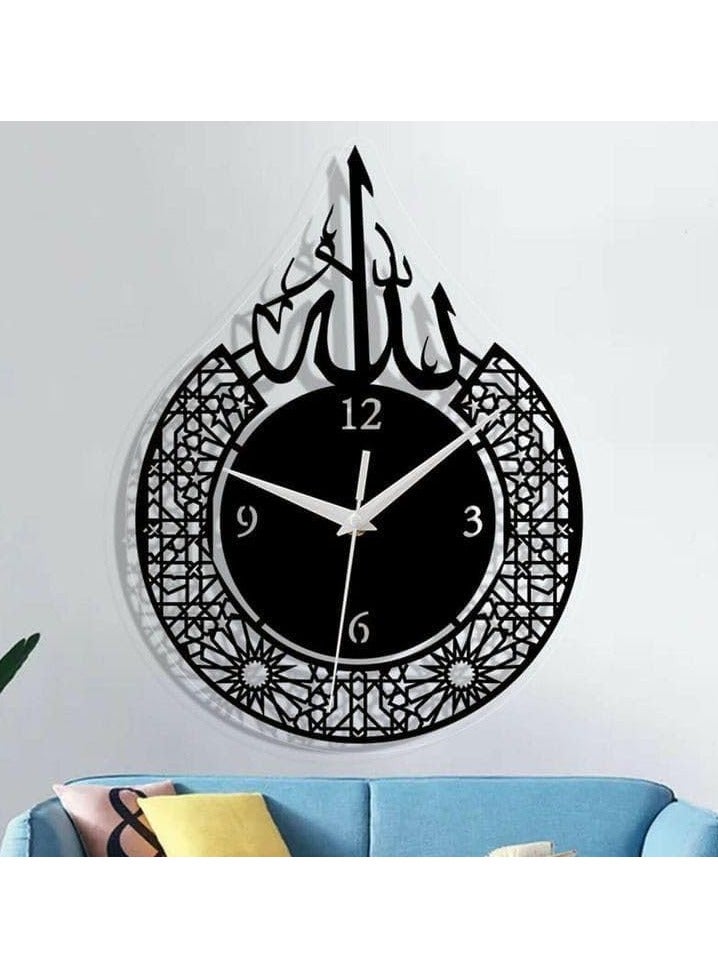 Generic Islamic Wall Clock with Arabic Numerals Decorative Wall Timepiece for Home and Office