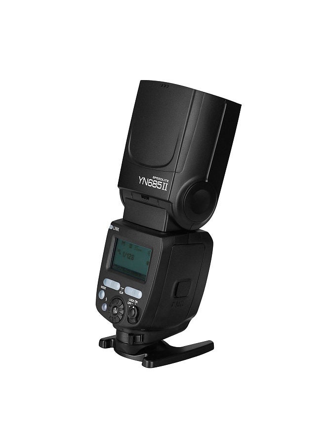 YN685II Camera Flash Speedlite ETTL Speedlight Built-in 2.4G Wireless RF System 1/8000s High-speed Sync with LCD Display Hot Shoe Replacement