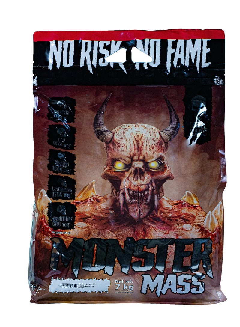 Skull Labs Monster Mass, 54g of carbohydrates Per Serving, Support the Growth of Muscle Mass, Bunty Flavor, 7 KG
