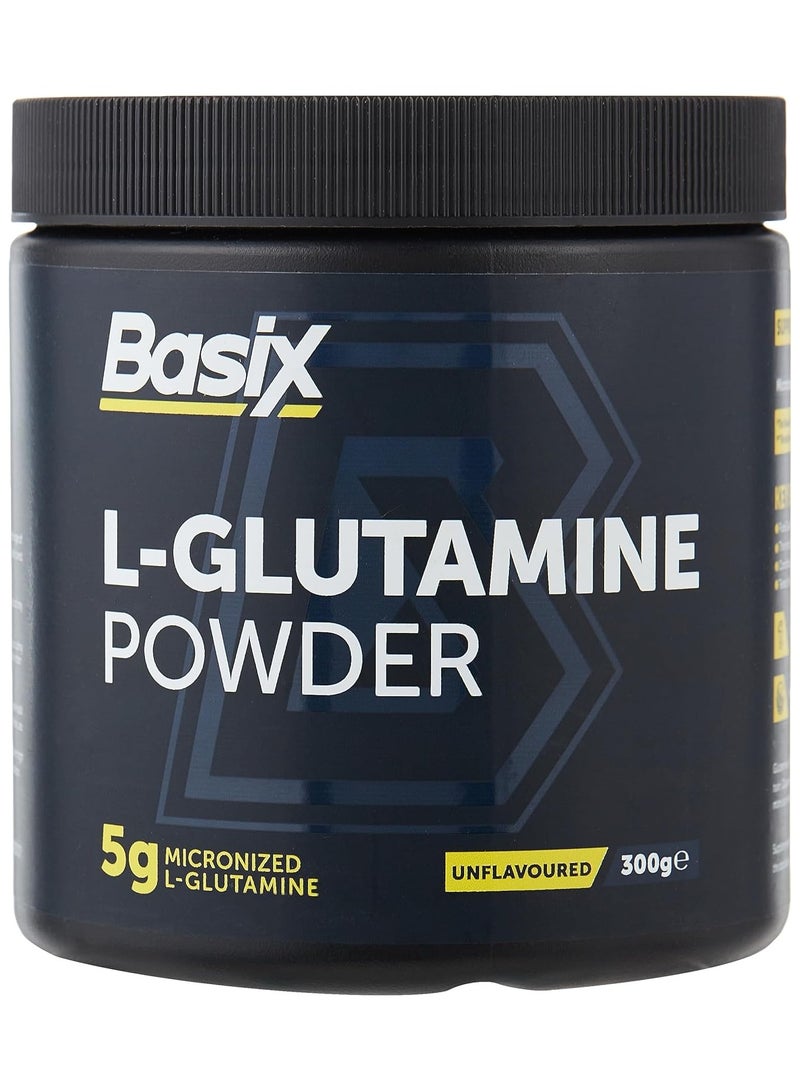 Basix L-Glutamine Powder 300g Unflavored 60 Serving