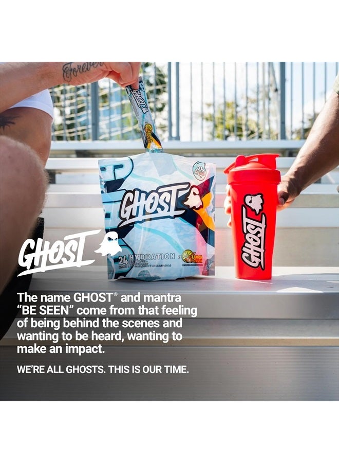 Hydration Packets, Lemon Crush, 24 Sticks, Electrolyte Powder - Drink Mix Supplement with Magnesium, Potassium, Calcium, Vitamin C - Vegan Friendly, Free of Soy, Sugar & Gluten