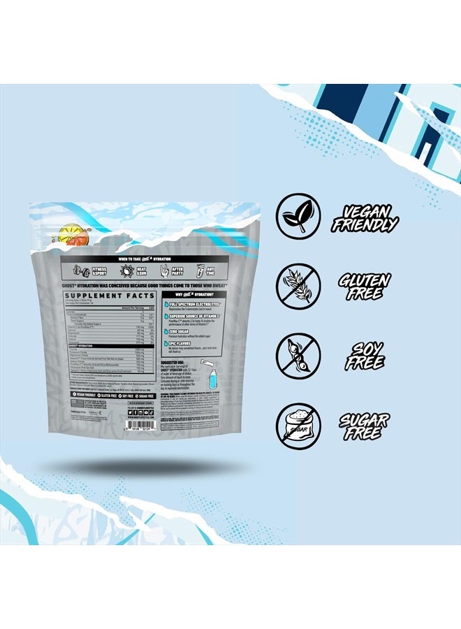 Hydration Packets, Lemon Crush, 24 Sticks, Electrolyte Powder - Drink Mix Supplement with Magnesium, Potassium, Calcium, Vitamin C - Vegan Friendly, Free of Soy, Sugar & Gluten