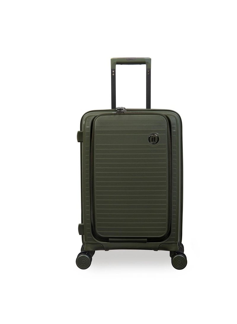 it luggage Spontaneous, Unisex Polypropylene Material Hard Case Luggage, 8x360 degree Spinner Wheels, Expandable Trolley Bag, TSA Type lock,15-2881-08OL- Size Cabin with Pocket, Color Olive Night