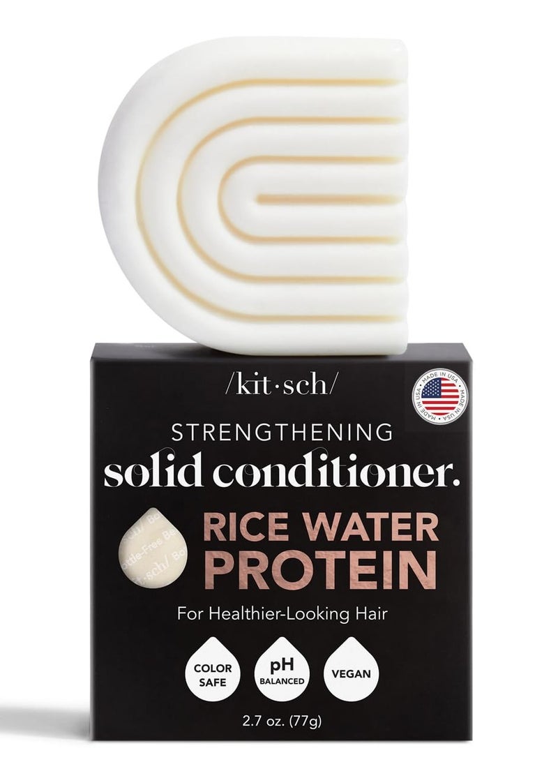 Kitsch Rice Water Protein Conditioner Bar for Hair & Strengthening | Made in US | Eco-Friendly Cleansing and Moisturizing Rice Conditioner Bar | Paraben Free | Sulfate free Conditioner, 2.7 oz