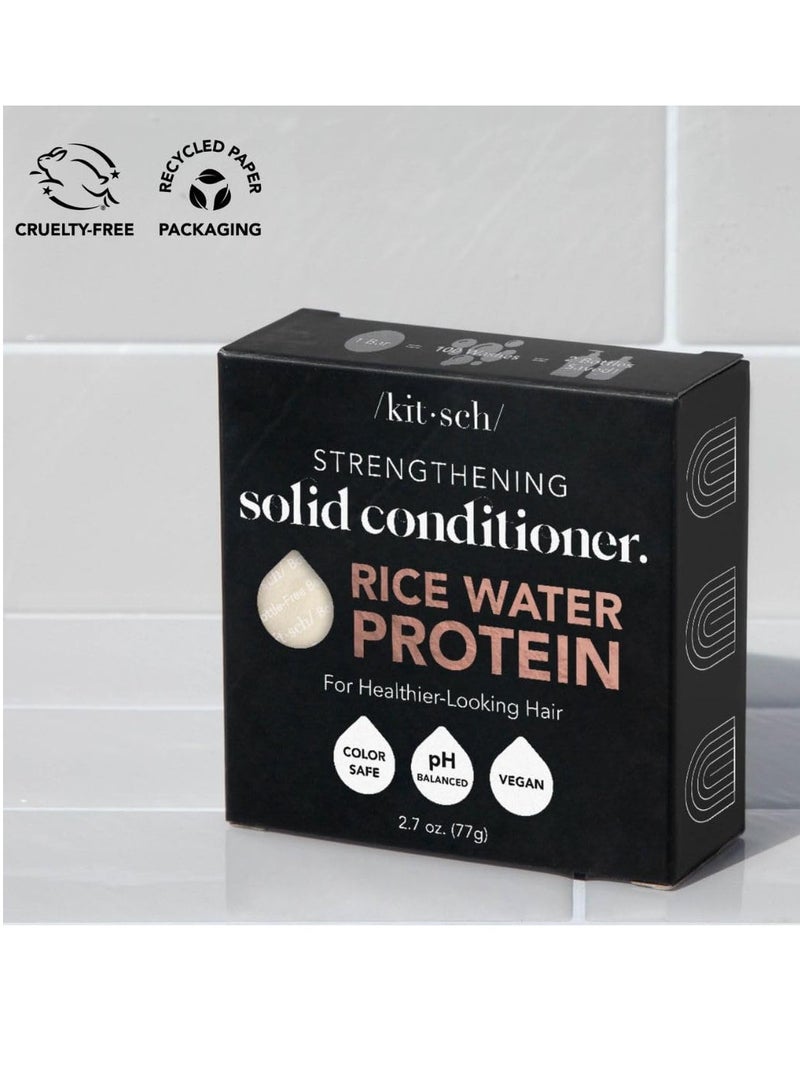 Kitsch Rice Water Protein Conditioner Bar for Hair & Strengthening | Made in US | Eco-Friendly Cleansing and Moisturizing Rice Conditioner Bar | Paraben Free | Sulfate free Conditioner, 2.7 oz