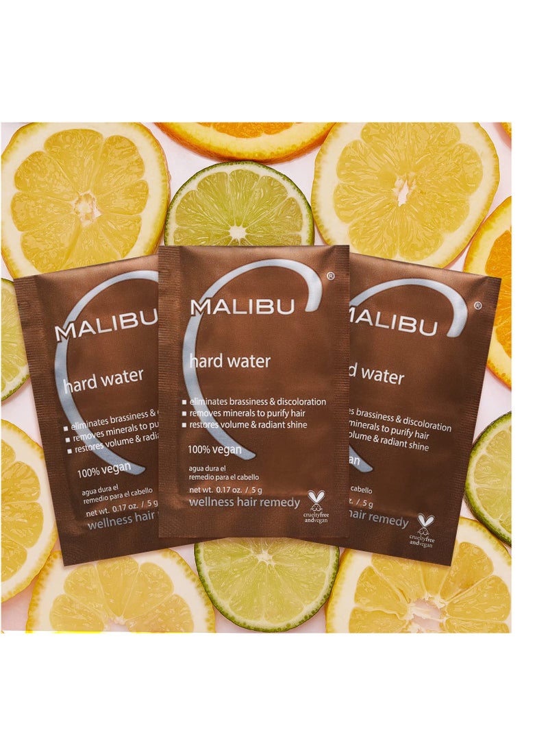 Malibu C Hard Water Wellness Hair Remedy - Removes Hard Water Deposits & Impurities from Hair - Contains Vitamin C Complex for Hair Shine + Vibrancy