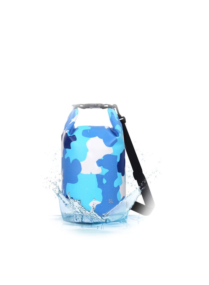 Waterproof Dry Bag Backpack, KASTWAVE 5L Roll Top Portable Dry Sack Waterproof Bag with Phone Case, Floating Waterproof Dry Bag for Kayaking, Swimming, Boating, Surfing, Hiking, Beach etc.