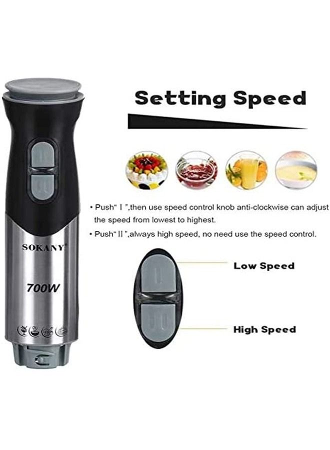 Sokany Electric Blender 2 Speed ​​Portable Stainless Steel Fruit Juice Vegetable Nut Smoothie Mixer Baby Food Hand Blender Kitchen