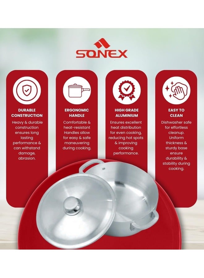 Sonex Imperial Set 2x6 Premium Cookware Bundle, Even Heating Distribution, Heavy Weight, High Quality Metal Finish, Durable Long Lasting Construction, Set of 5 (4,5.5,8.5,12.5,15.5) Ltr