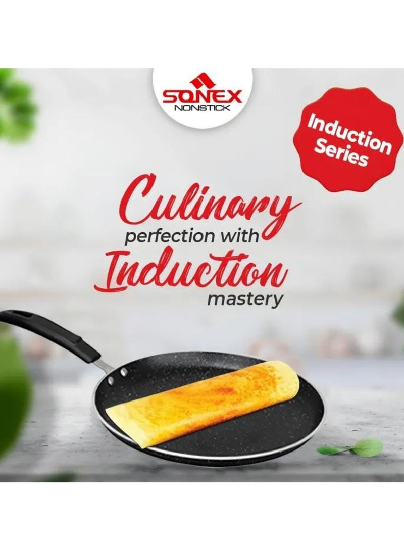 Sonex Elegant Hot Plate 32 Cm,Premium Non Stick Hot Plate, Ideal For Making Breakfast Recipes & More, Bakelite Heat Resistant Handle, Durable, Long Lasting Construction, Even Heating, Easy to Clean