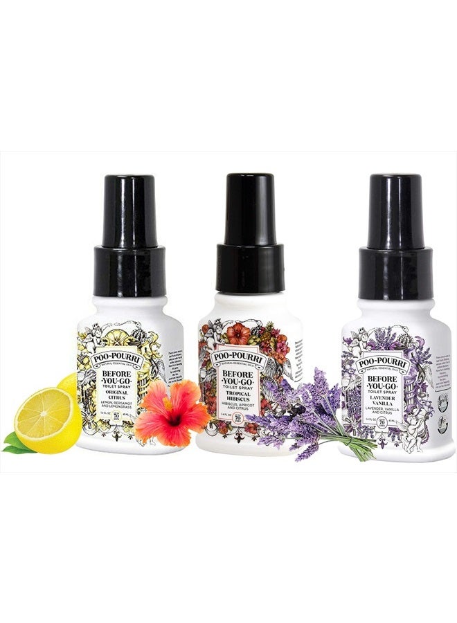 Original Citrus,Lavender Vanilla, and Tropical Hibiscus 1.4 Ounce Set