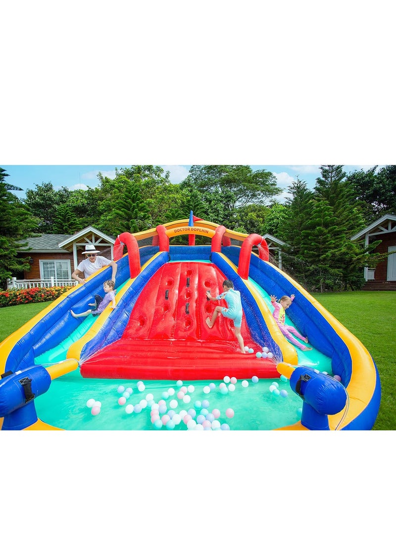 Inflatable Twin Water Slide with bouncer for Kids Outdoor Play