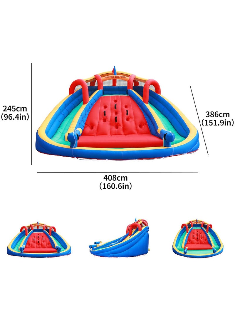 Inflatable Twin Water Slide with bouncer for Kids Outdoor Play