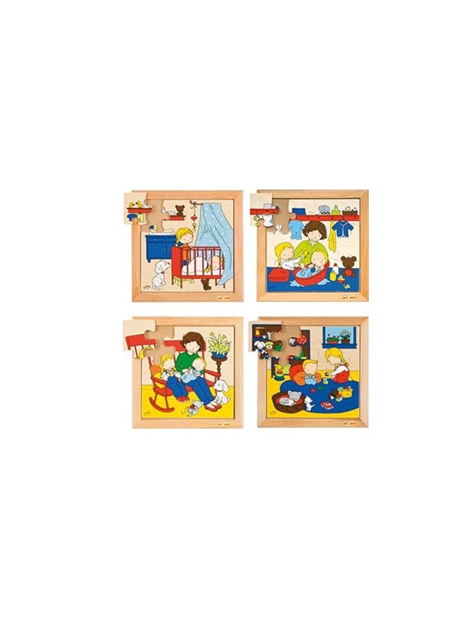 Baby Puzzle Set Of 4, Framed Jigsaw Puzzles