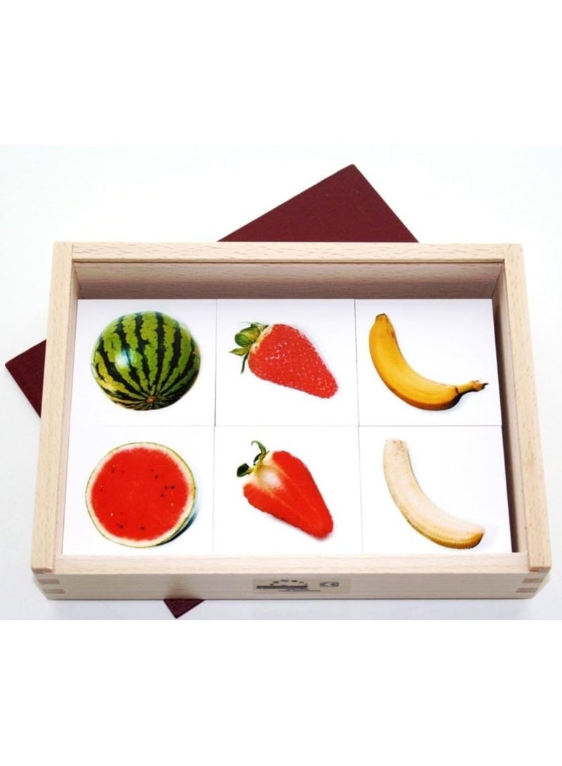 Fruit Memo: Tactile Memory Matching Game - 12 Pairs Memo Board For Visually Impaired Children