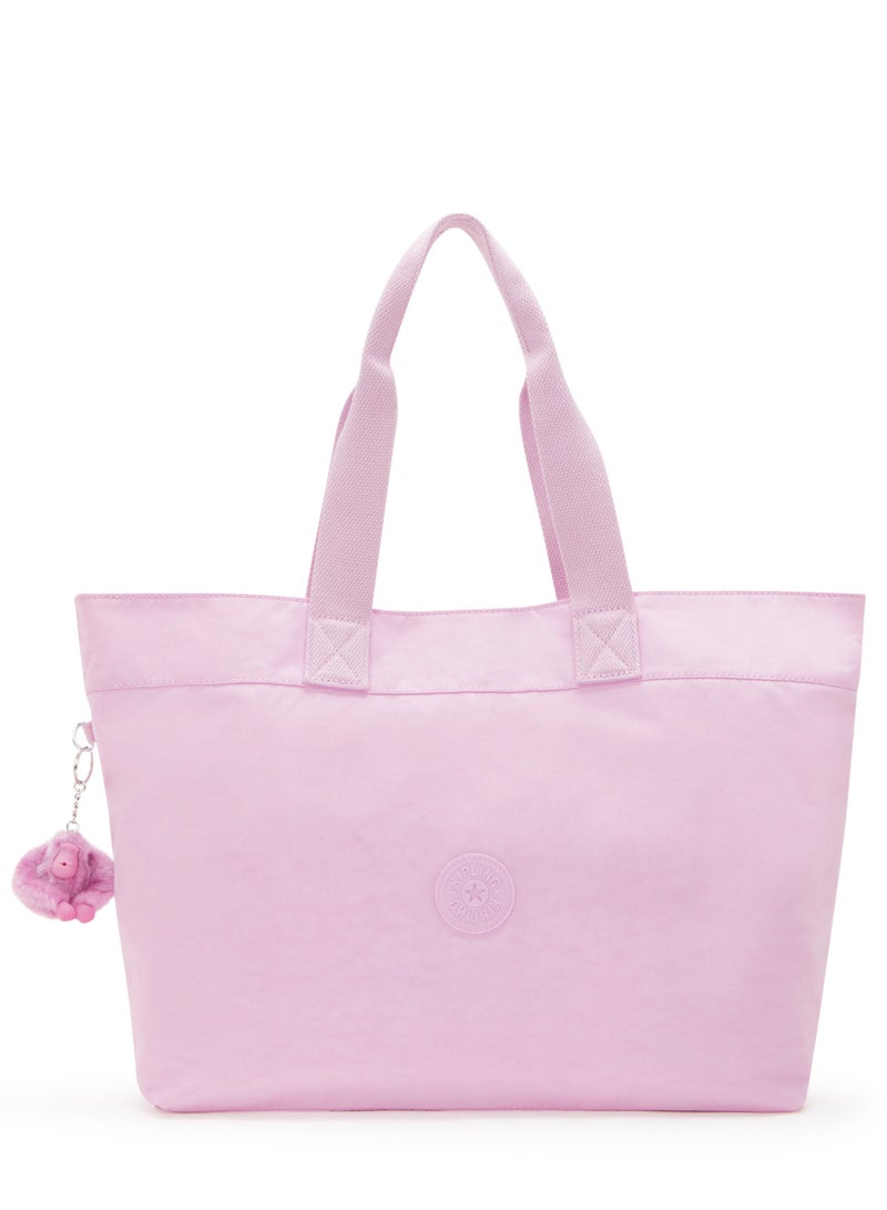 KIPLING-Colissa-Large Tote with Laptop Compartment-Blooming Pink