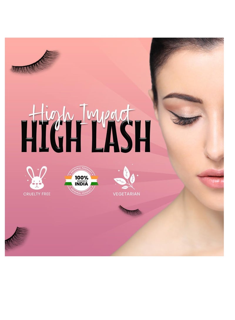 MARS HIGHLASH False Eyelashes for Women Set of 5  Natural Look for Regular Use   Reusable   Lightweight   Comfortable and Easy to Use   Invisible Band  03 Natural Dramatic