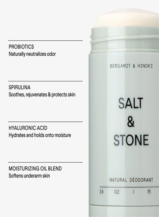 Salt & Stone Bergamot & Hinoki Extra Strength Aluminum Free Deodorant 75g