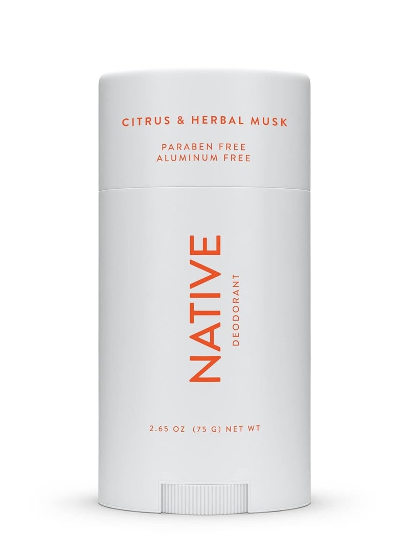 Native Deodorant Contains Naturally Derived Ingredients, 72 Hour Odor Control | Deodorant for Women and Men, Aluminum Free with Baking Soda, Coconut Oil and Shea Butter | Citrus & Herbal Musk