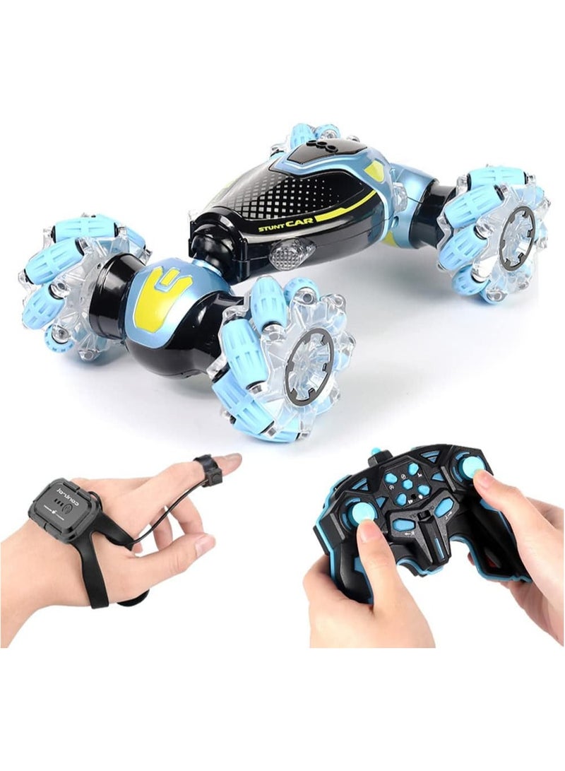 Car Remote Control Car for Kids Adults, 4WD Gesture Sensor Remote Control Crawler,2.4 GHz Transform RC Stunt Car with Light Music,Hand Controlled RC Car for Boys Girls Gifts
