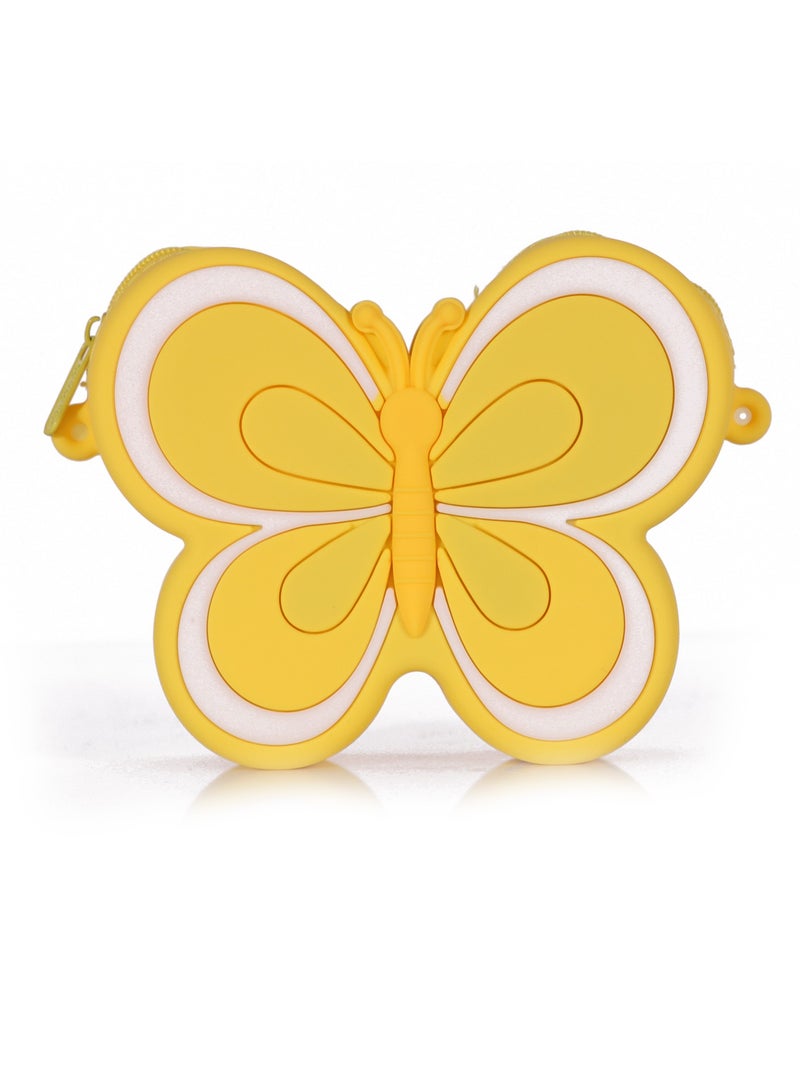 Ogi Mogi Toys Mini Silicone Fidget Bag with Adjustable Strap, Yellow Butterfly