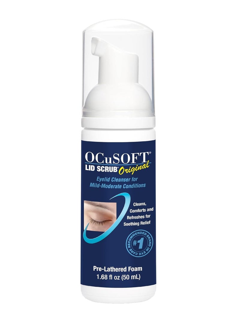 OCuSOFT Original Foaming Eyelid Cleanser - Mild Instant Foam to Remove Oil, Dust, Pollen & Makeup - 1.68 fl oz
