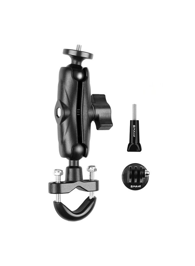 PU701B Motorbike Bike Handlebar Mount Bracket Motorcycle Bicycle Camera Holder 1/4 Inch Screw with Sports Camera Mounting Adapter Replacement for GoPro Hero 11/10/9/8 INSTA360 ONE/ X2/ X3/GO2