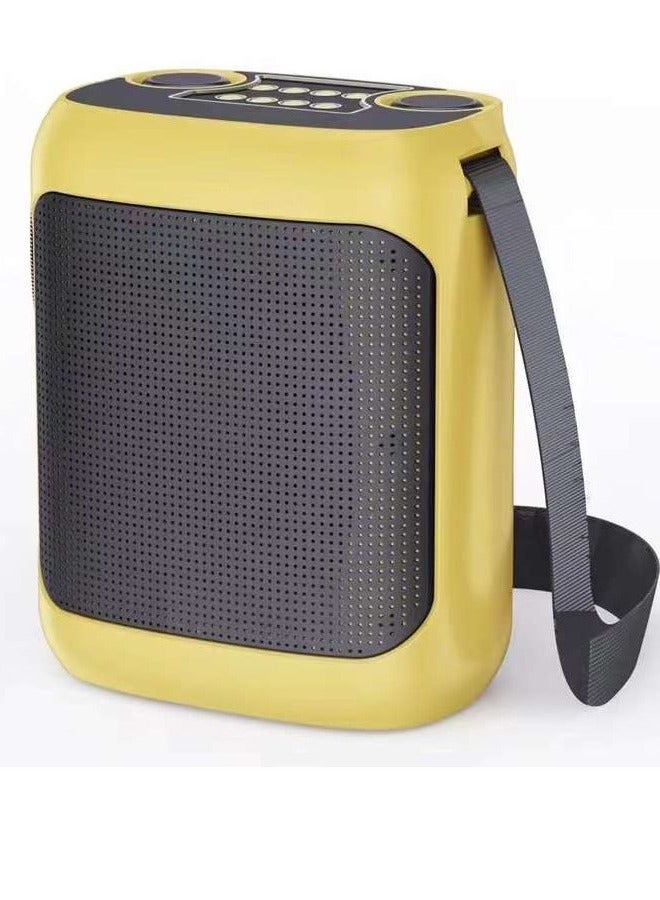YS-220 Outdoor Karaoke Speaker Big Strap Speaker With Dual UHF Wireless Microphone Golden