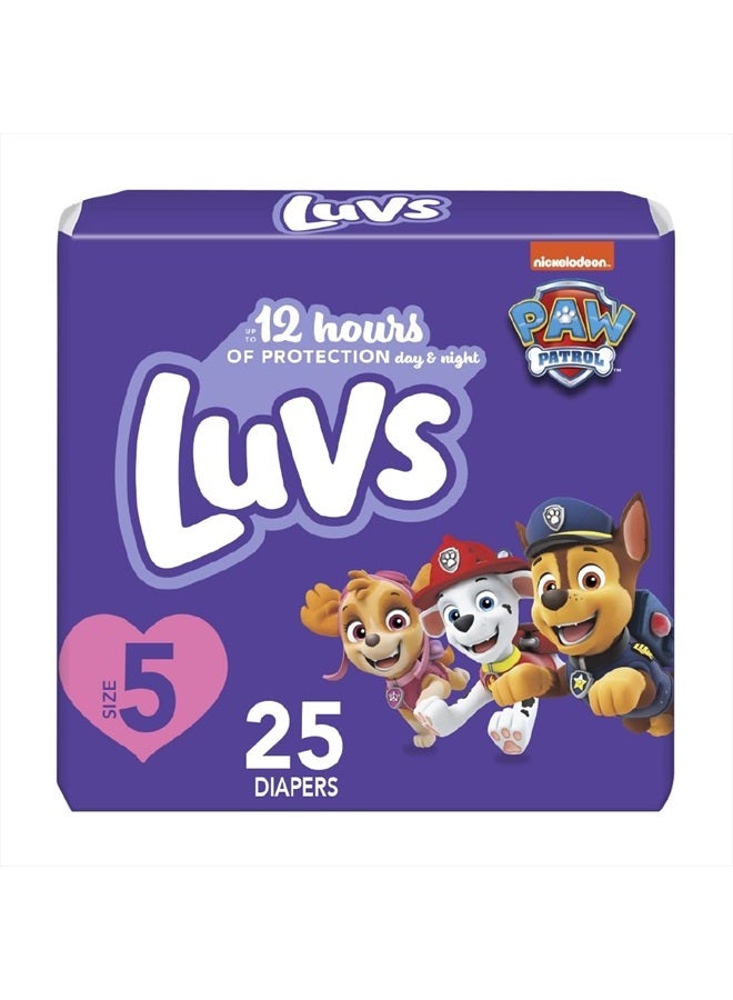 Diapers - Size 5, 25 Count, Paw Patrol Disposable Baby Diapers