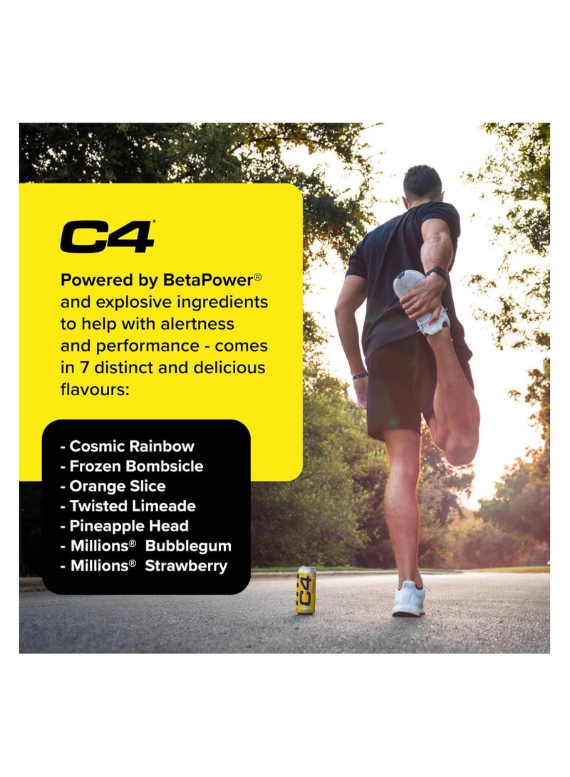 C4 Performance Energy Carbonated RTD 12x500ml- Millions Strawberry