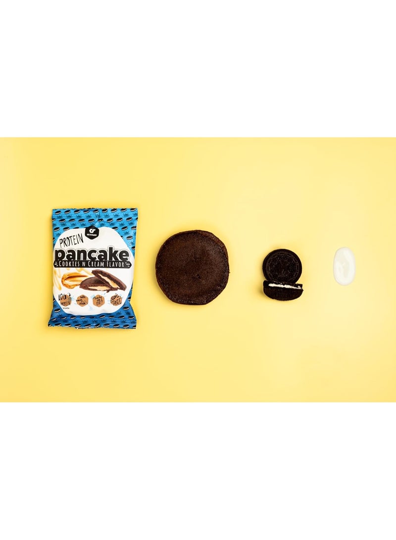 Go Fitness 12 Protein Pancakes - High Protein Snack, Freshly Baked & Extremely Delicious - Protein Bar Alternative with 10 g Protein Per Pancake (Cookies and Cream)