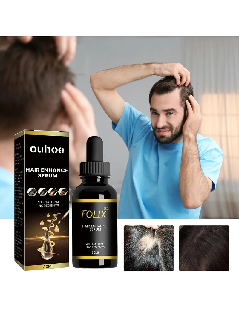 Hair Thickening Serum, Natural Ingredients Hair Growth Oil, Nourishing Hair Growth Scalp Treatment Oil,  Anti Hair Loss Hair Treatment Essence For Thinning And Damaged Hair