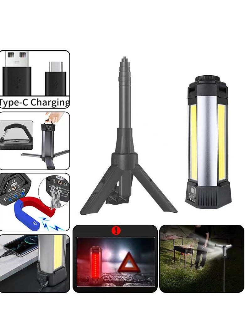 Super Bright Rechargeable Work   Light For Camping With 3 Cob