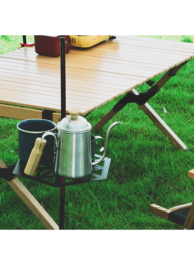 Portable Light Pole Tray Lightweight Stainless Steel Lamp Pole Tray Lamp Holder Bracket Camping Accessory