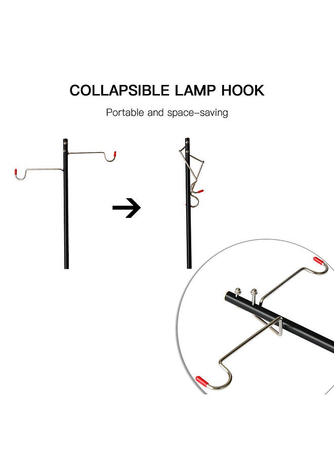Portable Light Pole Tray Lightweight Stainless Steel Lamp Pole Tray Lamp Holder Bracket Camping Accessory