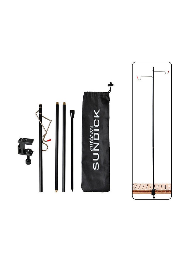 Portable Light Pole Tray Lightweight Stainless Steel Lamp Pole Tray Lamp Holder Bracket Camping Accessory