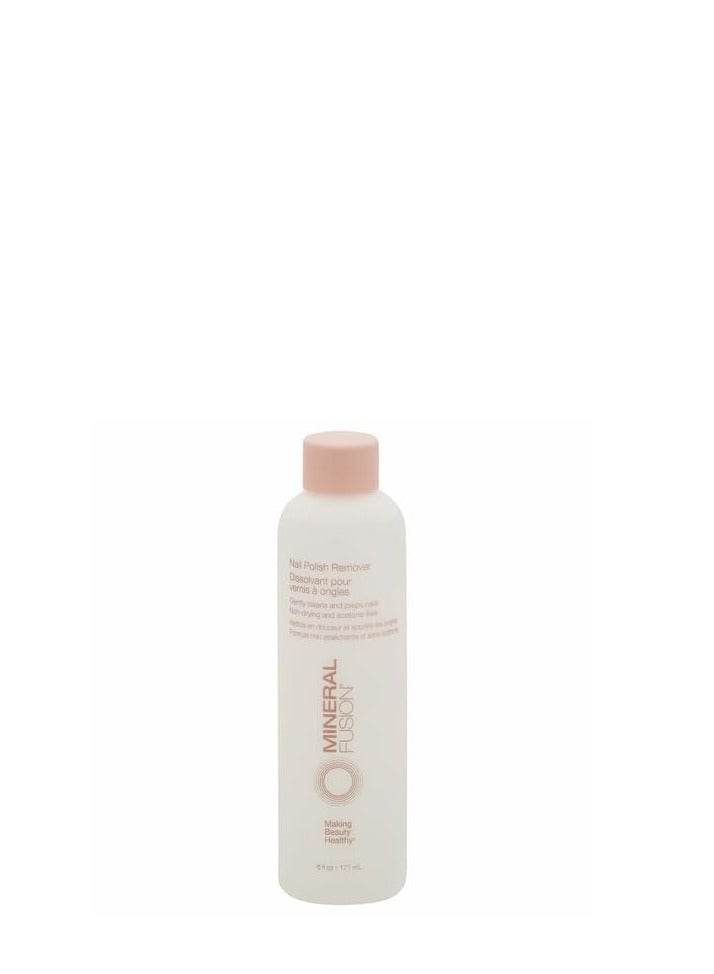 Mineral Fusion Nail Polish Remover, Acetone-Free & Non Drying for Regular & Shellac Nail Polishes, 6 Ounce