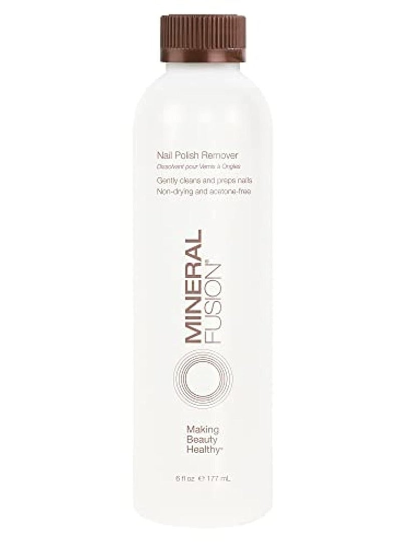 Mineral Fusion Nail Polish Remover, Acetone-Free & Non Drying for Regular & Shellac Nail Polishes, 6 Ounce