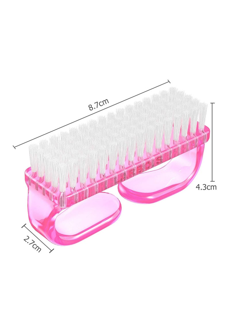 Handle Grip Nail Brush, Nail Brushes Hand Fingernail Brush Cleaner Scrubbing Kit Pedicure for Toes and Nails Men Women (4 Pack)