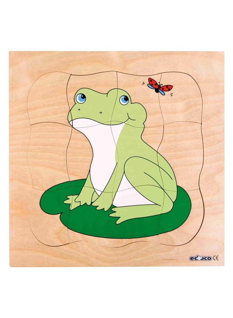 Grow Puzzle Frog Design Wooden Puzzle