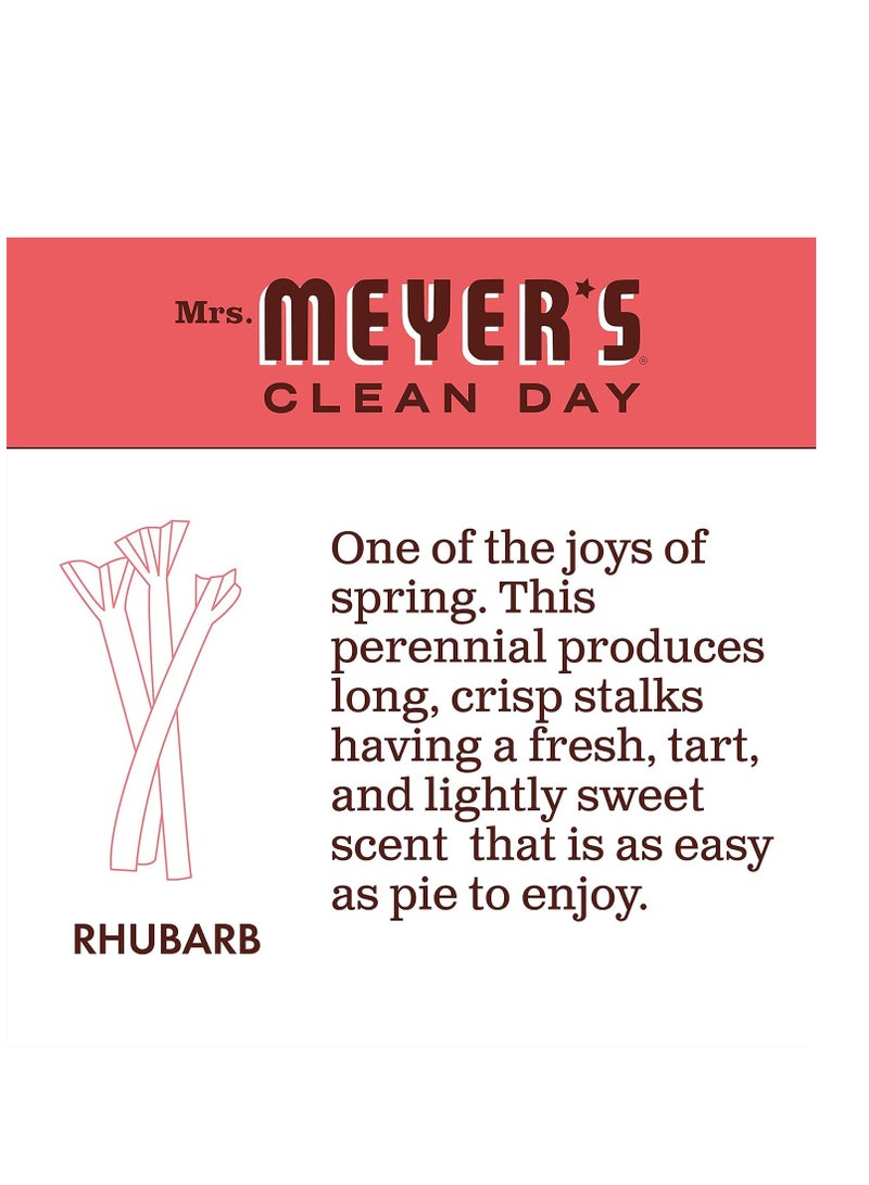 MRS. MEYER'S CLEAN DAY Hand Soap, Made with Essential Oils, Biodegradable Formula, Rhubarb, 12.5 fl. oz