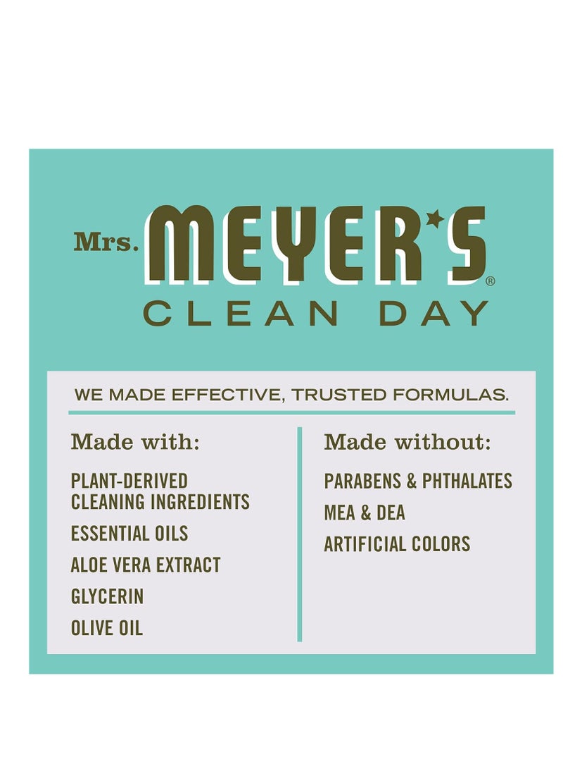 MRS. MEYER'S CLEAN DAY Hand Soap, Made with Essential Oils, Biodegradable Formula, Basil, 12.5 fl. oz