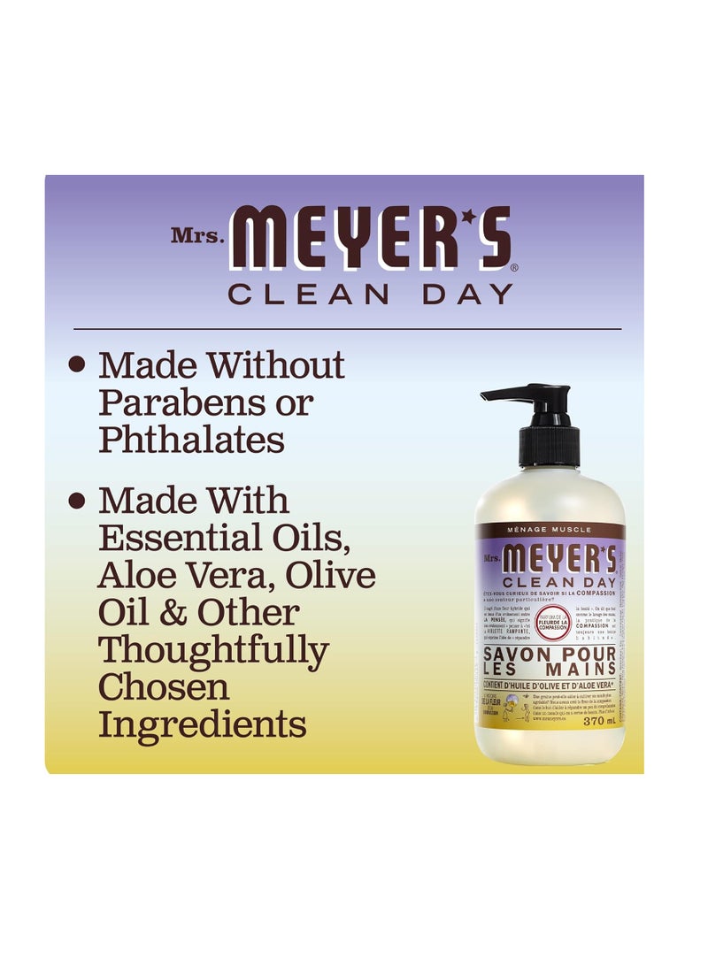 MRS. MEYER'S CLEAN DAY Hand Soap, Made with Essential Oils, Biodegradable Formula, Compassion Flower, 12.5 fl. oz - Pack Of 3