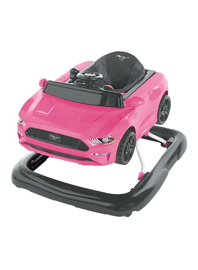 4-In-1 Ford Mustang Pink Baby Activity Walker With 4 Ways To Play