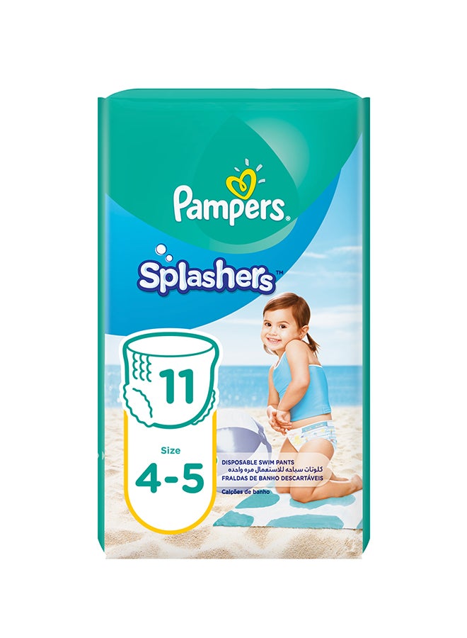 Splashers Swimming Pants, Size 4-5, 9-15 Kg, Carry Pack, 11 Diapers